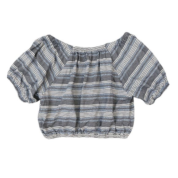 Madewell Jacquard Keyhole Crop Top in Stripe Women's Small‎ NI102 $78 Boho - Picture 13 of 13
